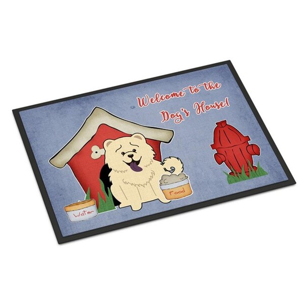 Carolines Treasures Dog House Collection Chow Chow White Indoor or Outdoor Mat, 24 x 0.25 x 36 in. BB2894JMAT - main